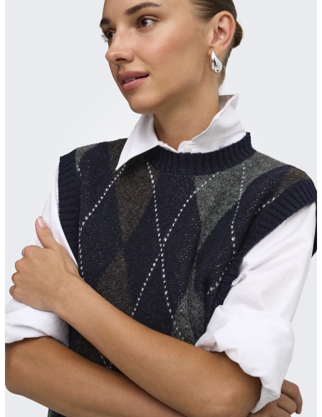 Pull Argyle Night Sky ONLRHOMBUS ONLY - 5 | TOPS